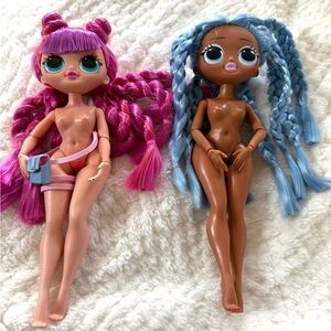 L.O.L. Surprise! Pink and Blue Hair Dolls Set of 2